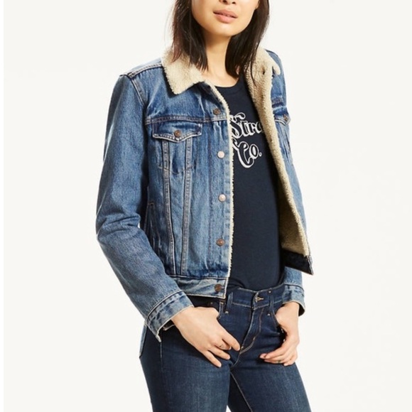 Levi’s Tucker Jacket Sherpa & Jean Jacket - Picture 2 of 16